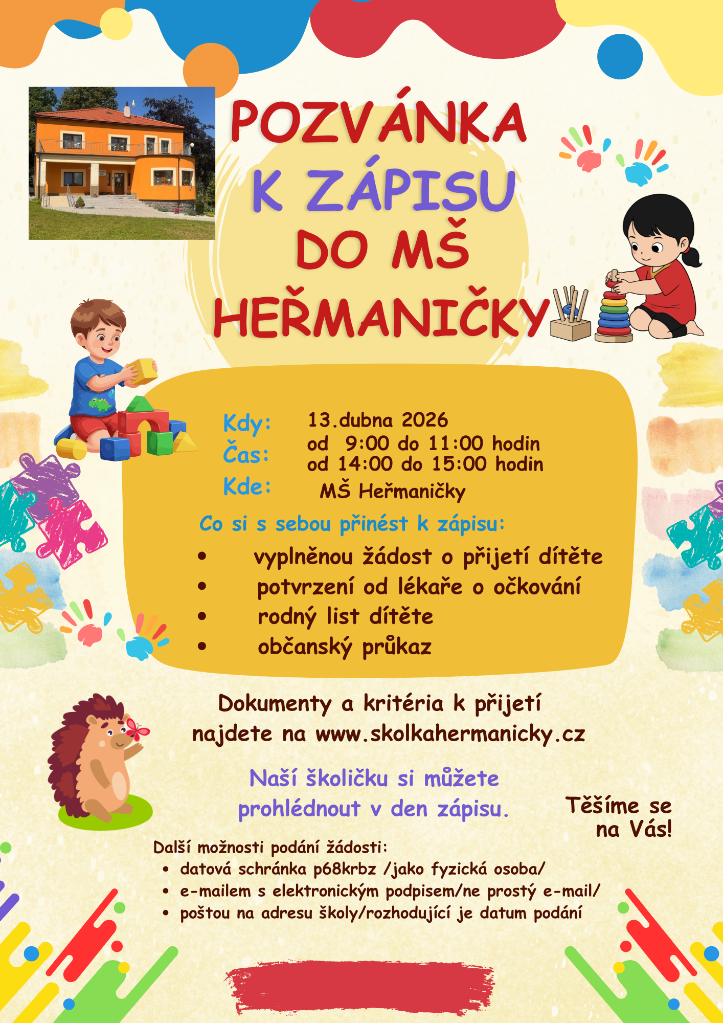 Zápis do MŠ 2026/2027